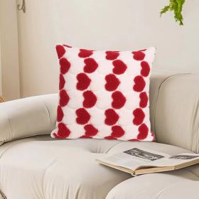 Heart Cute Decorative Valentines Throw Pillow Covers 18x18 Inch, Soft Square Cushion Case,Home Decor For Living Room Couch Bed Sofa, Set Of 2 Pack