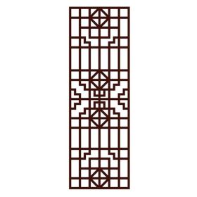 Imitation Redwood Lattice Window Film Frosted Glass Window Film No Glue Chinese Style Sliding Door Static Window Film; 15x39 inch