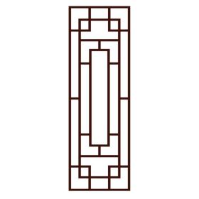 Chinese Style Imitation Redwood Lattice Window Film No Glue Sliding Door Static Window Film Frosted Glass Window Film; 15x39 inch