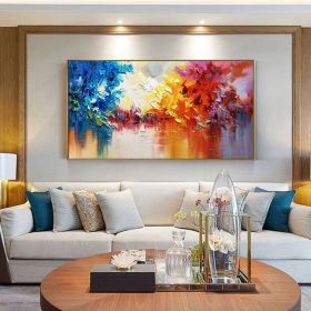 Original abstract oil painting colorful hanging picture bedroom hanging picture nature home decoration art handmade gift