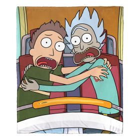 Rick & Morty; Hold On Silk Touch Throw Blanket; 50" x 60"