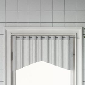 Curtain Rails 2 Pcs White and Silver 35.4"-53.1" Aluminum