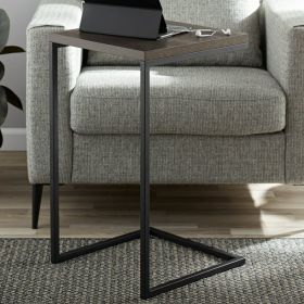 Modern C-Shape Metal End Table