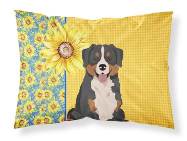 Summer Sunflowers Bernese Mountain Dog Standard Pillowcase Lightweight Super Soft Easy Care Decorative Artwork Pillowcase, Standard