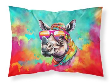 NEW Hippie Animal Rhinoceros Standard Pillowcase Lightweight Super Soft Easy Care Decorative Artwork Pillowcase, Standard