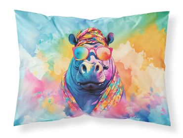NEW Hippie Animal Hippopotamus Standard Pillowcase Lightweight Super Soft Easy Care Decorative Artwork Pillowcase, Standard