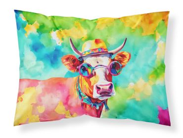 NEW Hippie Animal Malvi Cow Standard Pillowcase Lightweight Super Soft Easy Care Decorative Artwork Pillowcase, Standard