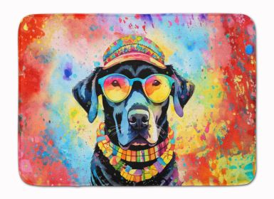 Black Labrador Hippie Dawg Memory Foam Kitchen Mat Machine Washable Anti-Fatigue Mat Cushion Comfort Bath Mat or Kitchen Rug