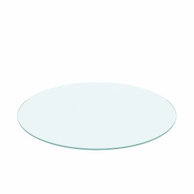30" Round Tempered Glass Table Top Clear Glass 1/4" Thick Flat Polished Edge