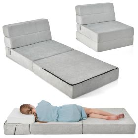 Tri-fold Folding Sleeper Sofa Bed for Living Room Bedroom