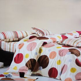 Blancho Bedding - [Colorful Bubbles] Luxury 5PC Comforter Set Combo 300GSM (King Size)