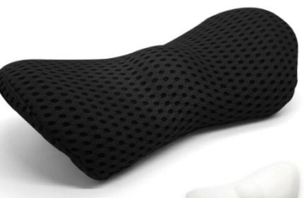 Lumbar Support Pillow For Side Sleepers Pregnancy Relieve Hip Coccyx Sciatica Pain Machine Chair Back Cushion Waist Car Seat (Option: Black Pillowcase)