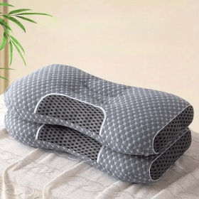 YBZ 3D Knitted Cotton Massage Pillow 2pack (Color: Gray)